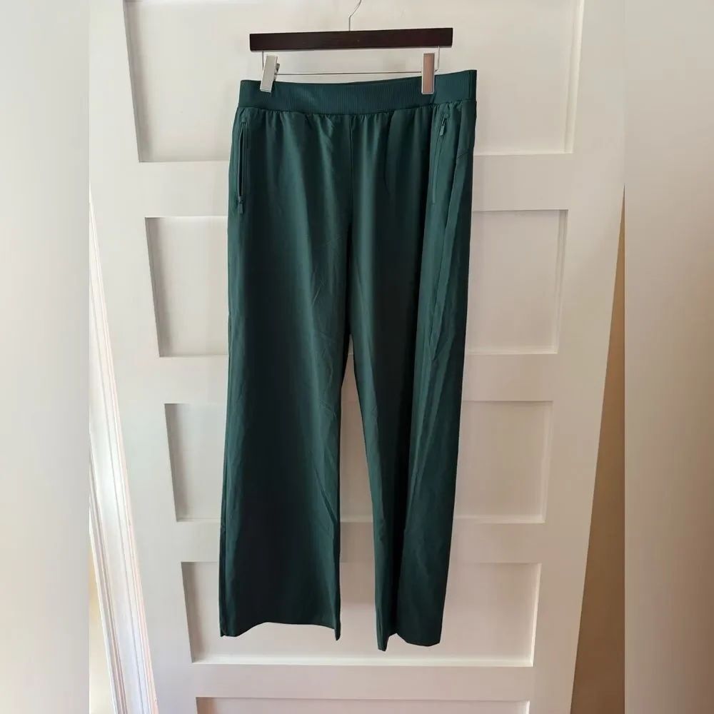 Rae Mode Dark Teal Wide-Leg Wind Active Pants